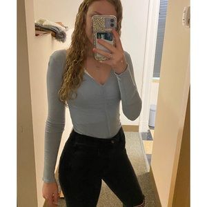 Sparkly Baby Blue Shirt